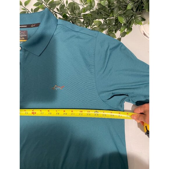 Greg Norman Tasso Elba 2XB Teal Polo Shirt Play Dry100%Polyester Short Sleeve Me - Picture 10 of 10
